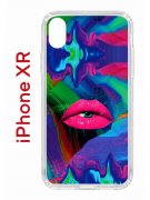 Чехол-накладка Apple iPhone XR (580656) Kruche PRINT Poison Lips