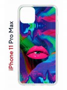 Чехол-накладка Apple iPhone 11 Pro Max (580662) Kruche PRINT Poison Lips
