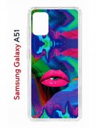 Чехол-накладка Samsung Galaxy A51 (582691) Kruche PRINT Poison Lips