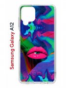 Чехол-накладка Samsung Galaxy A12 (594609) Kruche PRINT Poison Lips