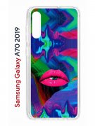 Чехол-накладка Samsung Galaxy A70 2019 (580673) Kruche PRINT Poison Lips