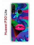 Чехол-накладка Huawei P30 Lite (585137) Kruche PRINT Poison Lips