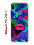 Чехол-накладка Huawei Y6 2019 (580675) Kruche PRINT Poison Lips