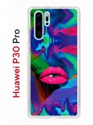 Чехол-накладка Huawei P30 Pro (580674) Kruche PRINT Poison Lips