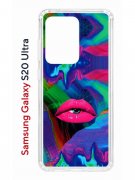 Чехол-накладка Samsung Galaxy S20 Ultra (582689) Kruche PRINT Poison Lips