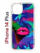 Чехол-накладка Apple iPhone 14 Plus (625954) Kruche PRINT Poison Lips