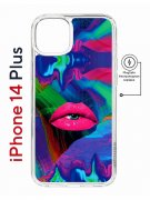 Чехол-накладка Apple iPhone 14 Plus (625965) Kruche PRINT Poison Lips