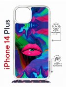 Чехол-накладка Apple iPhone 14 Plus (625962) Kruche PRINT Poison Lips