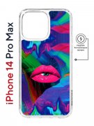 Чехол-накладка Apple iPhone 14 Pro Max (625966) Kruche PRINT Poison Lips