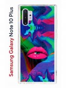 Чехол-накладка Samsung Galaxy Note 10+ (580678) Kruche PRINT Poison Lips