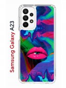 Чехол-накладка Samsung Galaxy A23 (630893) Kruche PRINT Poison Lips