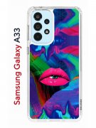 Чехол-накладка Samsung Galaxy A33 (630895) Kruche PRINT Poison Lips