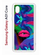 Чехол-накладка Samsung Galaxy A01 Core (593952) Kruche PRINT Poison Lips
