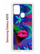 Чехол-накладка Samsung Galaxy A21S (587676) Kruche PRINT Poison Lips
