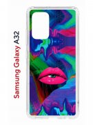 Чехол-накладка Samsung Galaxy A32 4G (598888) Kruche PRINT Poison Lips