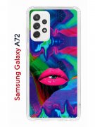 Чехол-накладка Samsung Galaxy A72 (598893) Kruche PRINT Poison Lips
