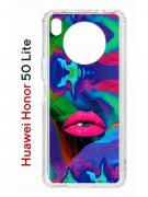 Чехол-накладка Huawei Honor 50 Lite (610636) Kruche PRINT Poison Lips