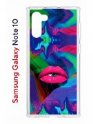 Чехол-накладка Samsung Galaxy Note 10 (580651) Kruche PRINT Poison Lips