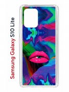 Чехол-накладка Samsung Galaxy S10 Lite (582683) Kruche PRINT Poison Lips