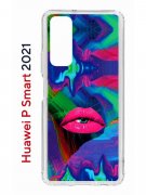 Чехол-накладка Huawei P Smart 2021 (594564) Kruche PRINT Poison Lips