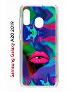 Чехол-накладка Samsung Galaxy A20 2019 (580663) Kruche PRINT Poison Lips