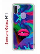 Чехол-накладка Samsung Galaxy M11 (588927) Kruche PRINT Poison Lips