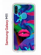 Чехол-накладка Samsung Galaxy M11 (588927) Kruche PRINT Poison Lips