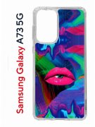 Чехол-накладка Samsung Galaxy A73 5G (638565) Kruche PRINT Poison Lips