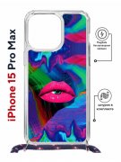 Чехол-накладка Apple iPhone 15 Pro Max (641580) Kruche PRINT Poison Lips
