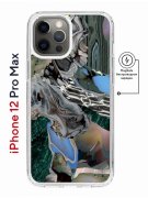 Чехол-накладка Apple iPhone 12 Pro Max (598885) Kruche PRINT Опал Малахит Дерево