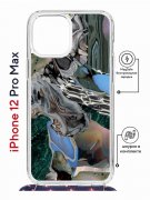 Чехол-накладка Apple iPhone 12 Pro Max (598924) Kruche PRINT Опал Малахит Дерево