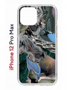 Чехол-накладка Apple iPhone 12 Pro Max (588923) Kruche PRINT Опал Малахит Дерево