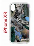Чехол-накладка Apple iPhone XR (580656) Kruche PRINT Опал Малахит Дерево