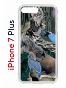 Чехол-накладка Apple iPhone 7 Plus (580664) Kruche PRINT Опал Малахит Дерево