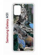 Чехол-накладка Samsung Galaxy A51 (582691) Kruche PRINT Опал Малахит Дерево
