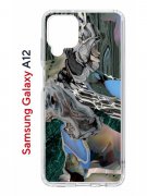 Чехол-накладка Samsung Galaxy A12 (594609) Kruche PRINT Опал Малахит Дерево