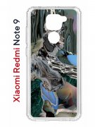 Чехол-накладка Xiaomi Redmi Note 9  (588931) Kruche PRINT Опал Малахит Дерево