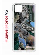 Чехол-накладка Huawei Honor 9S  (588929) Kruche PRINT Опал Малахит Дерево