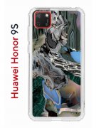 Чехол-накладка Huawei Honor 9S  (588929) Kruche PRINT Опал Малахит Дерево