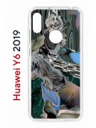 Чехол-накладка Huawei Y6 2019 (580675) Kruche PRINT Опал Малахит Дерево