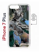 Чехол-накладка Apple iPhone 7 Plus (626141) Kruche PRINT Опал Малахит Дерево
