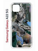 Чехол-накладка Samsung Galaxy A22 5G (625952) Kruche PRINT Опал Малахит Дерево