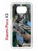 Чехол-накладка Xiaomi Poco X3 (593960) Kruche PRINT Опал Малахит Дерево