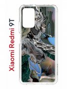 Чехол-накладка Xiaomi Redmi 9T (625951) Kruche PRINT Опал Малахит Дерево