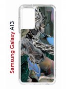 Чехол-накладка Samsung Galaxy A13 (630896) Kruche PRINT Опал Малахит Дерево