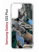 Чехол-накладка Samsung Galaxy S22 Plus (610634) Kruche PRINT Опал Малахит Дерево