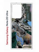 Чехол-накладка Samsung Galaxy Note 20 Ultra (588944) Kruche PRINT Опал Малахит Дерево