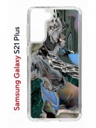 Чехол-накладка Samsung Galaxy S21 Plus (594681) Kruche PRINT Опал Малахит Дерево