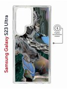 Чехол-накладка Samsung Galaxy S23 Ultra (634255) Kruche PRINT Опал Малахит Дерево