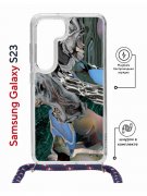 Чехол-накладка Samsung Galaxy S23 (638523) Kruche PRINT Опал Малахит Дерево